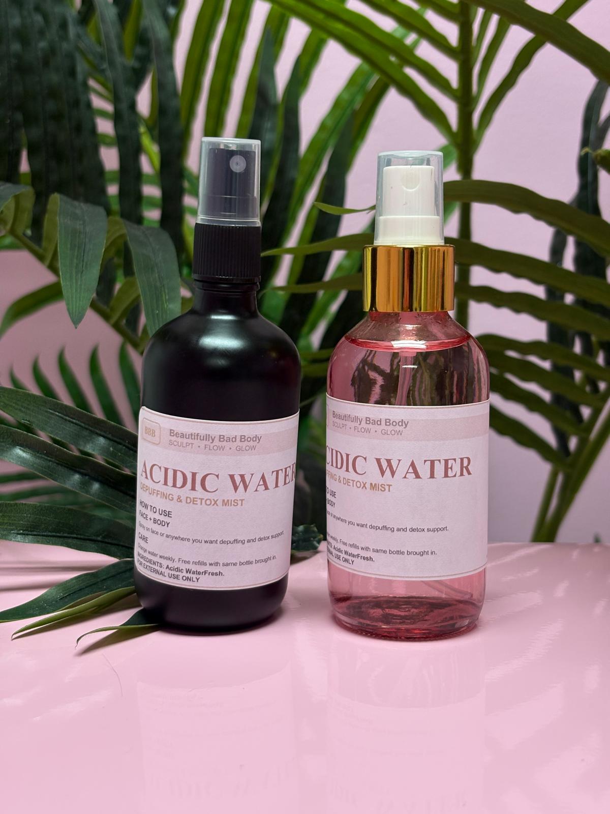 Ionized water spray